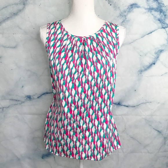 Talbots Tops - Talbots Bird Print Sleeveless Tank Top